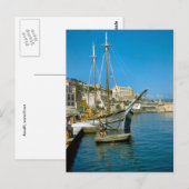 Amalfi, waterfront met vissersboot briefkaart (Voorkant / Achterkant)