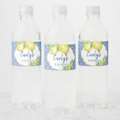 Amalfi Waterverf Lemon douche Waterfles Etiket (Flessen)