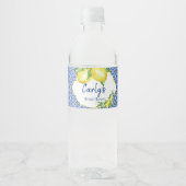 Amalfi Waterverf Lemon douche Waterfles Etiket (Voorkant)