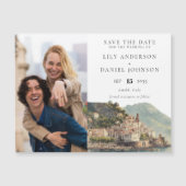 Amalfi Wedding Photo Save The Date Magnetische Uitnodiging (Voorkant)
