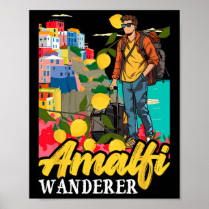 Amalfi Zwervers Italië Amalfi Kust Citroen Reizige Poster