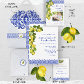 Amalfie Coast I Italian Lemon & Blue Tile Kaart