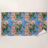 Amalfikust Iconische Europese bestemmingen Strandlaken (Voorkant)