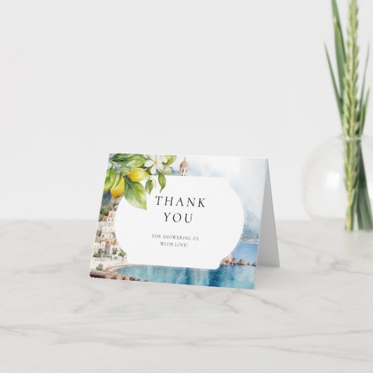 Amalfikust Italiaans Citroen Mediterraan Bedankkaart (Voorkant)