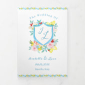 Amalfikust Italiaans Mediterraan huwelijk Drieluik Uitnodiging (Cover)