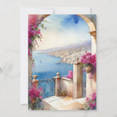 Amalfikust Italië Bougainvillea Vrijgezellenfeest Kaart (Achterkant)