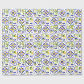 Amalfikust Italië Decor Patroon Cadeaupapier (Vlak)