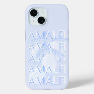 Amalfikust, Italië, Reiskunst, Preppy, Blauw iPhone 15 Case