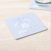 Amalfikust, Italië, Reiskunst, Preppy, Blauw Kartonnen Onderzetters (Schuin)