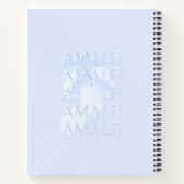 Amalfikust, Italië, Reiskunst, Preppy, Blauw Notitieboek (Achterkant)