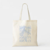 Amalfikust, Italië, Reiskunst, Preppy, Blauw Tote Bag (Achterkant)