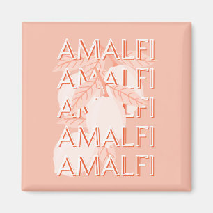 Amalfikust, Italië Reiskunst, Preppy, Minimalistis Magneet