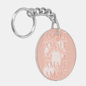 Amalfikust, Italië Reiskunst, Preppy, Minimalistis Sleutelhanger (Voorkant Links)