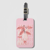 Amalfikust, Italië Reiskunst, Zomerreizen Kunst Bagagelabel (Voorkant (verticaal))