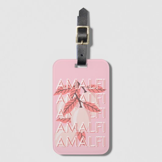 Amalfikust, Italië Reiskunst, Zomerreizen Kunst Bagagelabel (Voorkant (verticaal))