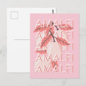 Amalfikust, Italië Reiskunst, Zomerreizen Kunst Briefkaart (Voorkant / Achterkant)