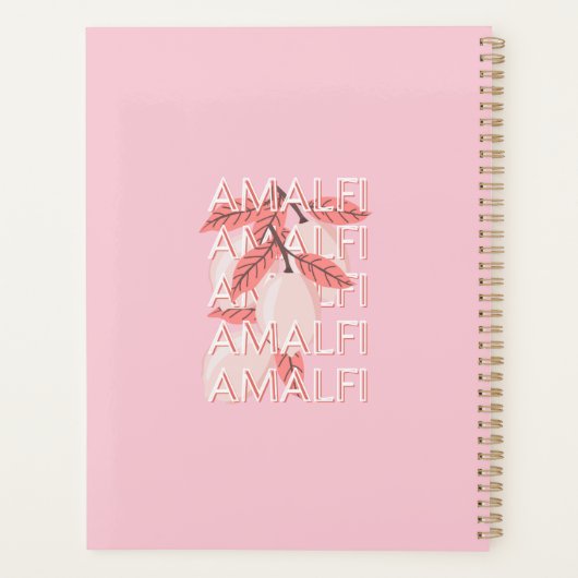 Amalfikust, Italië Reiskunst, Zomerreizen Kunst Planner (Achterkant)