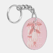 Amalfikust, Italië Reiskunst, Zomerreizen Kunst Sleutelhanger (Voorkant Links)