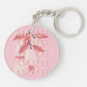 Amalfikust, Italië Reiskunst, Zomerreizen Kunst Sleutelhanger (Achterkant)