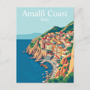 Amalfikust, Italië Reizen Mediterraan Briefkaart