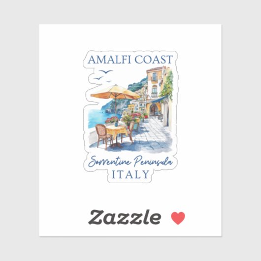 Amalfikust Italië Reizen Sticker (Vel)