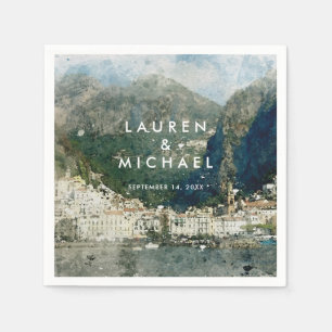 Amalfikust Italië schilderachtig zomer bruiloft se Servet