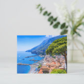 Amalfikust, Italië. Uitzicht van de stad Amalfi. Briefkaart (Staand voorkant)