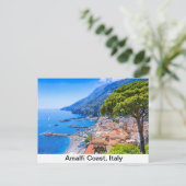 Amalfikust, Italië. Uitzicht van de stad Amalfi. Briefkaart (Staand voorkant)