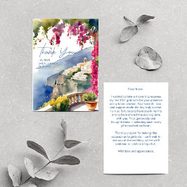 Amalfikust Mediterraan Italiaans vrijgezellenfeest Bedankkaart