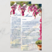 Amalfikust Mediterraan Italiaans vrijgezellenfeest Menu (Voorkant / Achterkant)