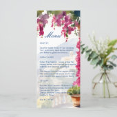 Amalfikust Mediterraan Italiaans vrijgezellenfeest Menu (Staand voorkant)