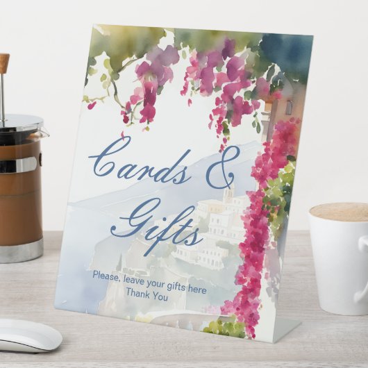 Amalfikust Mediterraan Italiaans vrijgezellenfeest Reclamebord Met Voetstuk (Insitu)