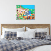 Amalfikust van Italië Traditionele digitale kunst Canvas Afdruk (Insitu (Slaapkamer))