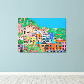 Amalfikust van Italië Traditionele digitale kunst Canvas Afdruk (Insitu (Houten vloer))