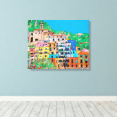 Amalfikust van Italië Traditionele digitale kunst Canvas Afdruk (Insitu (Houten vloer))