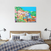 Amalfikust van Italië Traditionele digitale kunst Canvas Afdruk (Insitu (Slaapkamer))