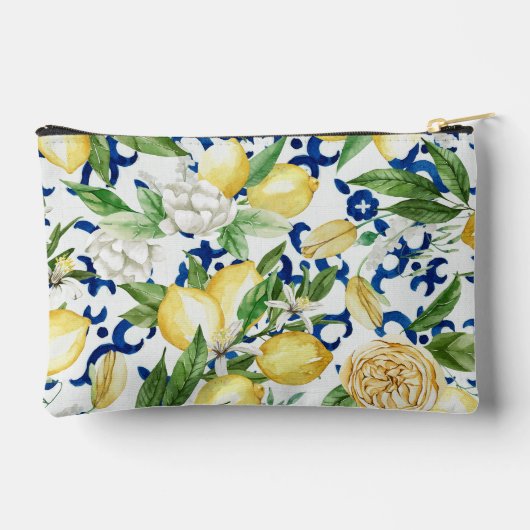 Amalfikust Waterverf citroenmonogram Etui (Achterkant)