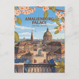 Amalienborg Paleis Kopenhagen Koninklijke Resident Briefkaart