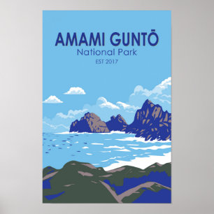 Amami Gunto Nationaal Park Japan Reizen Kunst Vint Poster