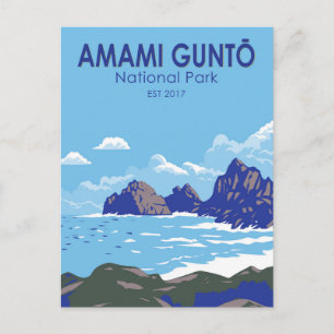 Amami Gunto National Park Japan Travel Art Vintage Briefkaart