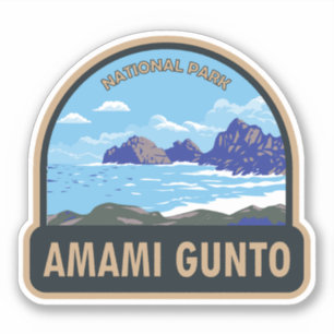 Amami Gunto National Park Japan Travel Art Vintage Sticker
