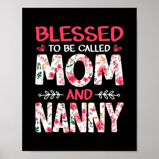 Amamzing Blessed genaamd mam en nanny Poster (Voorkant)