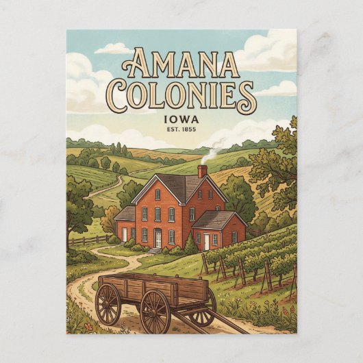 Amana Kolonies Briefkaart (Voorkant)