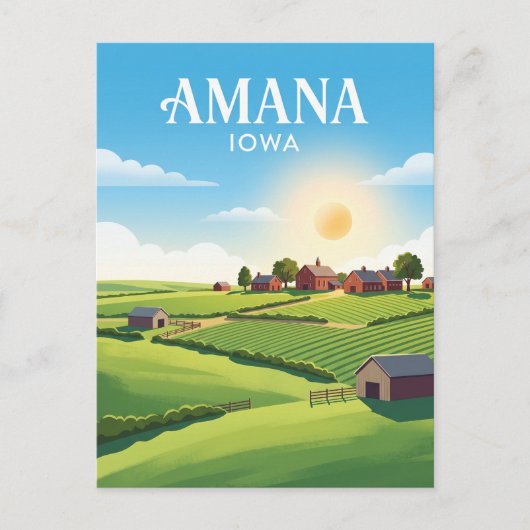 Amana Kolonies USA Briefkaart (Voorkant)