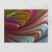 AMANDA~ 3D Fractal Design Pattern ~ Snoep Treat ~ Briefkaart (Voorkant)