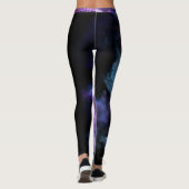 "Amanda" Coach Paars Abstract met strip Leggings (Achterkant)