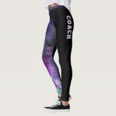 "Amanda" Coach Paars Abstract met strip Leggings (Links)