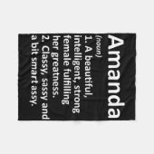 Amanda Definition Personalized Name Funny Christma Fleece Deken (Voorkant (Horizontaal))