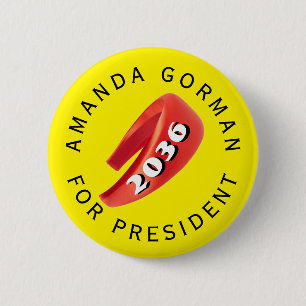 Amanda Gorman voor President Ronde Button 5,7 Cm