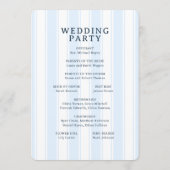 Amanda & Jordan Elegant Blue Vertical Ceremony Programmakaart (Achterkant)